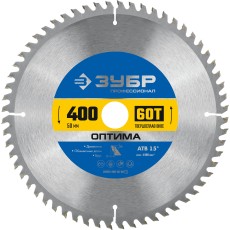 ЗУБР Оптима, 400 x 50 мм, 60Т, пильный диск по дереву, Профессионал (36903-400-50-60)