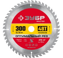 ЗУБР Оптимальный рез, 300 x 32/30 мм, 48Т, пильный диск по дереву (36912-300-32-48)