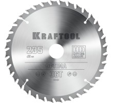 KRAFTOOL Optima, 235 х 30 мм, 36Т, пильный диск по дереву (36951-235-30)