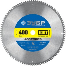 ЗУБР Чисторез, 400 x 50 мм, 100Т, пильный диск по дереву, Профессионал (36905-400-50-100)