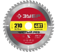 ЗУБР Чистый рез, 210 x 30/20 мм, 48Т, пильный диск по дереву (36914-210-30-48)