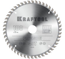 KRAFTOOL Precision, 180 х 20 мм, 48Т, пильный диск по дереву (36952-180-20)