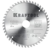 KRAFTOOL Precision, 190 х 30 мм, 48Т, пильный диск по дереву (36952-190-30)
