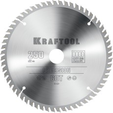 KRAFTOOL Precision, 250 х 32 мм, 60Т, пильный диск по дереву (36952-250-32)