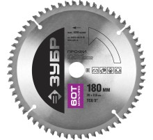 ЗУБР Мультирез, 180 х 20 мм, 60Т, пильный диск по алюминию, Профессионал (36853-180-20-60)