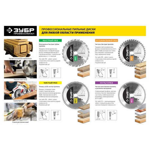 ЗУБР Мультирез, 180 х 20 мм, 60Т, пильный диск по алюминию, Профессионал (36853-180-20-60)