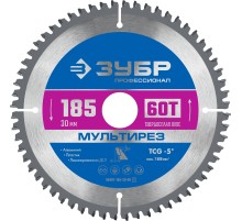 ЗУБР Мультирез, 185 x 30 мм, 60Т, пильный диск по алюминию, Профессионал (36907-185-30-60)