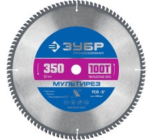 ЗУБР Мультирез, 350 x 50 мм, 100Т, пильный диск по алюминию, Профессионал (36907-350-50-100)