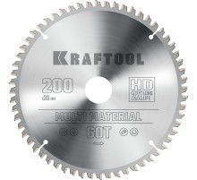 KRAFTOOL Multi Material, 200 х 30 мм, 60Т, пильный диск по алюминию (36953-200-30)
