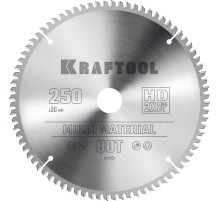 KRAFTOOL Multi Material, 250 х 30 мм, 80Т, пильный диск по алюминию (36953-250-30)