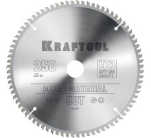 KRAFTOOL Multi Material, 250 х 32 мм, 80Т, пильный диск по алюминию (36953-250-32)