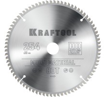 KRAFTOOL Multi Material, 254 х 30 мм, 80Т, пильный диск по алюминию (36953-254-30)