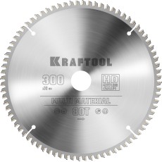 KRAFTOOL Multi Material, 300 х 30 мм, 80Т, пильный диск по алюминию (36953-300-30)