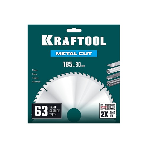 KRAFTOOL Metal Cut 185 х 30 мм, 63Т, диск пильный по металлу и стали (36954-185-30-63)