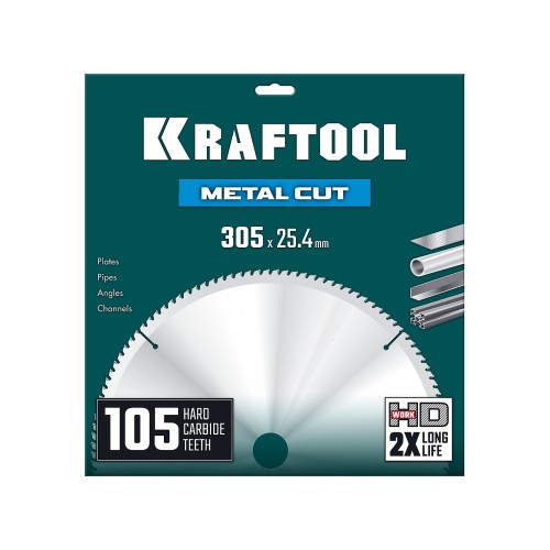 KRAFTOOL Metal Cut 305 х 25.4 мм, 105Т, диск пильный по металлу и стали (36954-305-25.4-105)