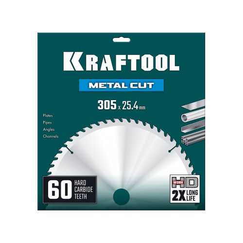 KRAFTOOL Metal Cut 305 х 25.4 мм, 60Т, диск пильный по металлу и стали (36954-305-25.4-60)