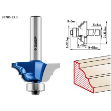 ЗУБР 33.3 x 13 мм, радиус 5 мм, фреза кромочная калевочная №4, Профессионал (28705-33.3)