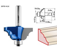 ЗУБР 42.8 x 19 мм, радиус 6.3 мм, фреза кромочная калевочная №4, Профессионал (28705-42.8)