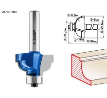 ЗУБР 28.6 x 16 мм, радиус 6.3 мм, фреза кромочная калевочная №7, Профессионал (28708-28.6)