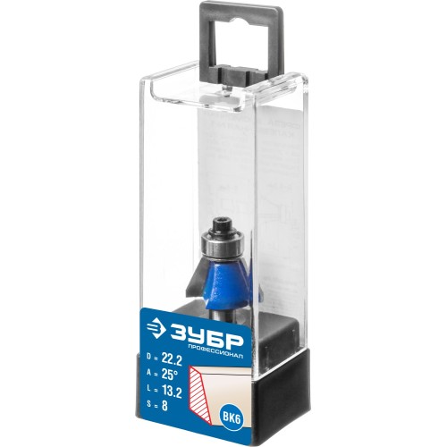 ЗУБР 22.2 x 13 мм, фреза кромочная калевочная (фасочная) №9, Профессионал (28711-22.2)