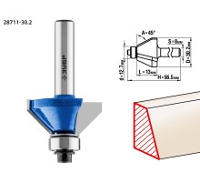 ЗУБР 30.2 x 13 мм, фреза кромочная калевочная (фасочная) №9, Профессионал (28711-30.2)
