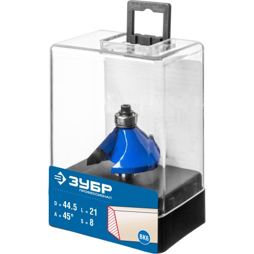 ЗУБР 44.5 x 23 мм, фреза кромочная калевочная (фасочная) №9, Профессионал (28711-44.5)