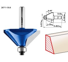 ЗУБР 50.8 x 27 мм, фреза кромочная калевочная (фасочная) №9, Профессионал (28711-50.8)