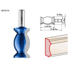 ЗУБР 32 x 57 мм, хвостовик 12 мм, фреза кромочная фигурная №9, Профессионал (28720-32)