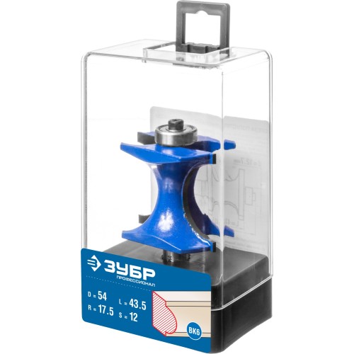 ЗУБР 54 x 51 мм, радиус 12.7 мм, фреза полустержневая с подшипником, Профессионал (28722-54)