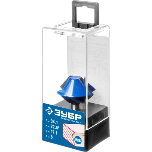 ЗУБР 38.1 x 22 мм, фреза кромочная конусная, Профессионал (28725-38.1-22)