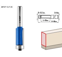 ЗУБР 12.7 x 25 мм, хвостовик 8 мм, фреза кромочная с нижним подшипником, Профессионал (28727-12.7-25)