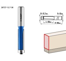 ЗУБР 12.7 x 38 мм, хвостовик 12 мм, фреза кромочная с нижним подшипником, Профессионал (28727-12.7-38)