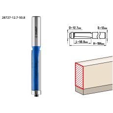 ЗУБР 12.7 x 50.8м. хвостовик 12 мм, фреза кромочная с нижним подшипником, Профессионал (28727-12.7-50.8)