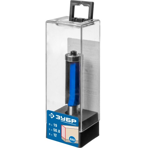 ЗУБР 19 x 50.8 мм, хвостовик 12 мм, фреза кромочная с нижним подшипником, Профессионал (28727-19-50.8-12)