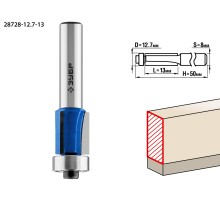 ЗУБР 12.7 x 13 мм, хвостовик 8 мм, фреза кромочная с нижним подшипником (3 лезвия), Профессионал (28728-12.7-13)