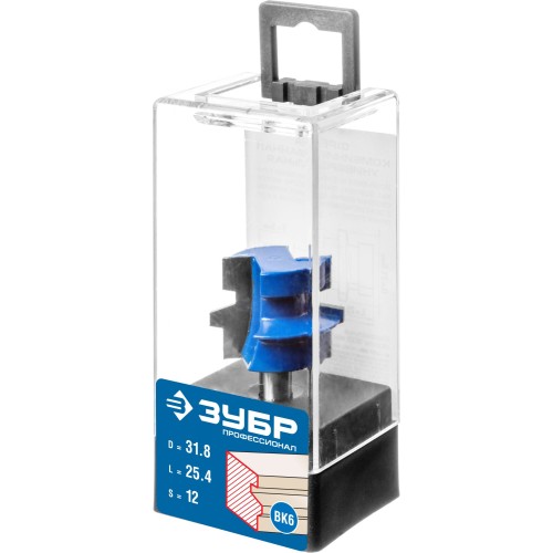 ЗУБР 31.8 x 25,4 мм, хвостовик 8 мм, фреза комбинированная универсальная, Профессионал (28729-31.8)