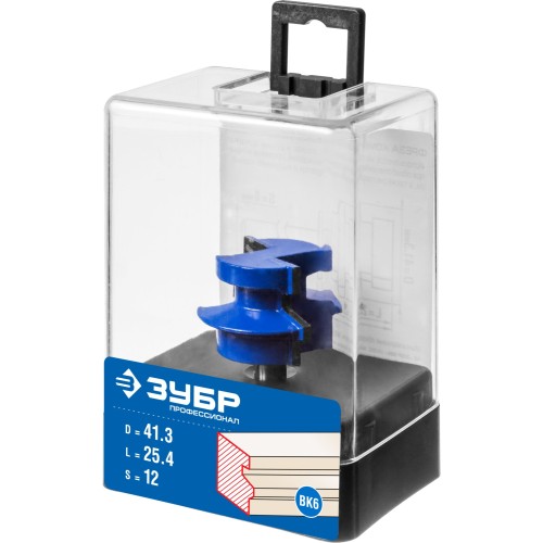 ЗУБР 41.3 x 25,4 мм, хвостовик 8 мм, фреза комбинированная универсальная, Профессионал (28729-41.3)