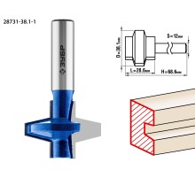 ЗУБР 38.1 x 28.6 мм, хвостовик 12 мм, фреза пазо-шиповая наборная, Профессионал (28731-38.1-1)