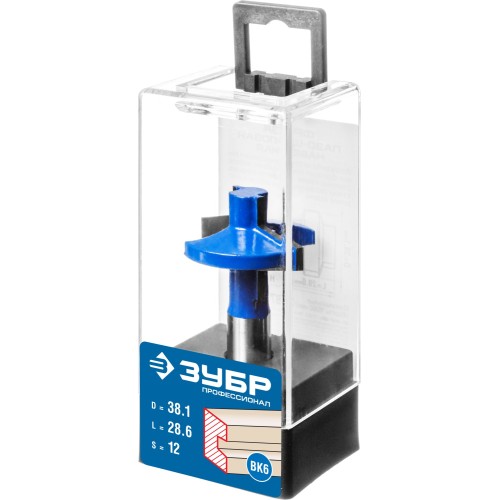 ЗУБР 38.1 x 28.6 мм, хвостовик 12 мм, фреза пазо-шиповая наборная, Профессионал (28731-38.1-1)