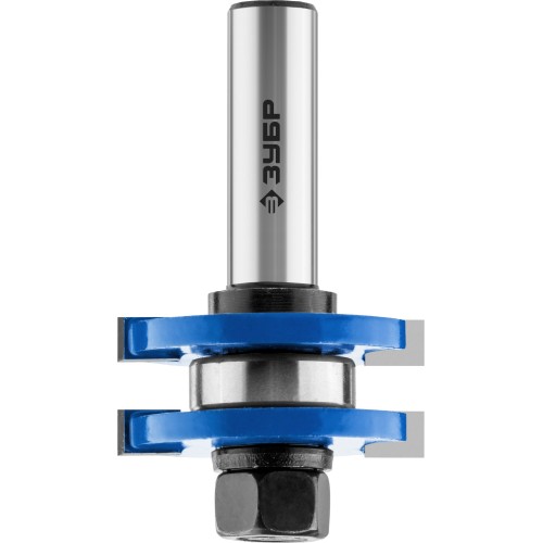 ЗУБР 41 x 19 мм, хвостовик 12 мм, фреза комбинированная пазо-шиповая, Профессионал (28732-41)