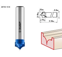 ЗУБР 10 x 8 мм, радиус 5 мм, фреза пазовая фасонная №4, Профессионал (28743-10-8)