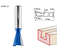 ЗУБР 12.7 x 13 мм, угол 12°, фреза пазовая фасонная ″Ласточкин Хвост″, Профессионал (28748-12.7)