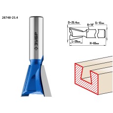 ЗУБР 25.4 x 26 мм, угол 14°, фреза пазовая фасонная ″Ласточкин Хвост″, Профессионал (28748-25.4)