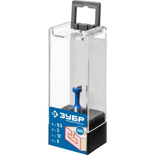 ЗУБР 9.5 x 12 мм, высота 5 мм, фреза пазовая Т-образная №1, Профессионал (28749-9.5-60)