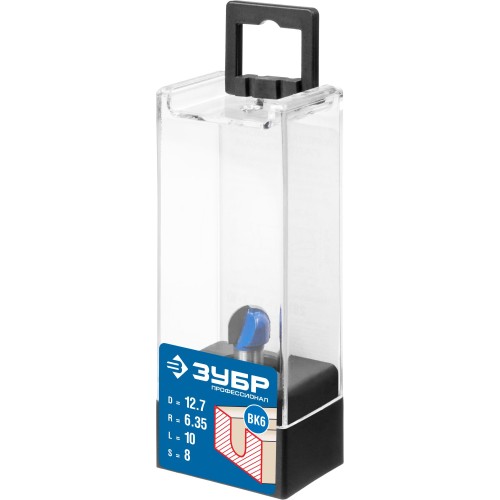 ЗУБР 12.7 x 10 мм, радиус 6.35 мм, фреза пазовая галтельная, Профессионал (28751-12.7-10)