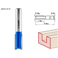 ЗУБР 10 x 19 мм, хвостовик 8 мм, фреза пазовая прямая, Профессионал (28753-10-19)