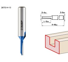 ЗУБР 4 x 13 мм, хвостовик 8 мм, фреза пазовая прямая, Профессионал (28753-4-13)