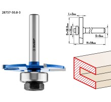ЗУБР 50.8 x 3 мм, хвостовик 8 мм, фреза горизонтально-пазовая, Профессионал (28757-50.8-3)