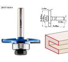 ЗУБР 50.8 x 4 мм, хвостовик 8 мм, фреза горизонтально-пазовая, Профессионал (28757-50.8-4)