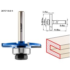 ЗУБР 50.8 x 4 мм, хвостовик 8 мм, фреза горизонтально-пазовая, Профессионал (28757-50.8-4)